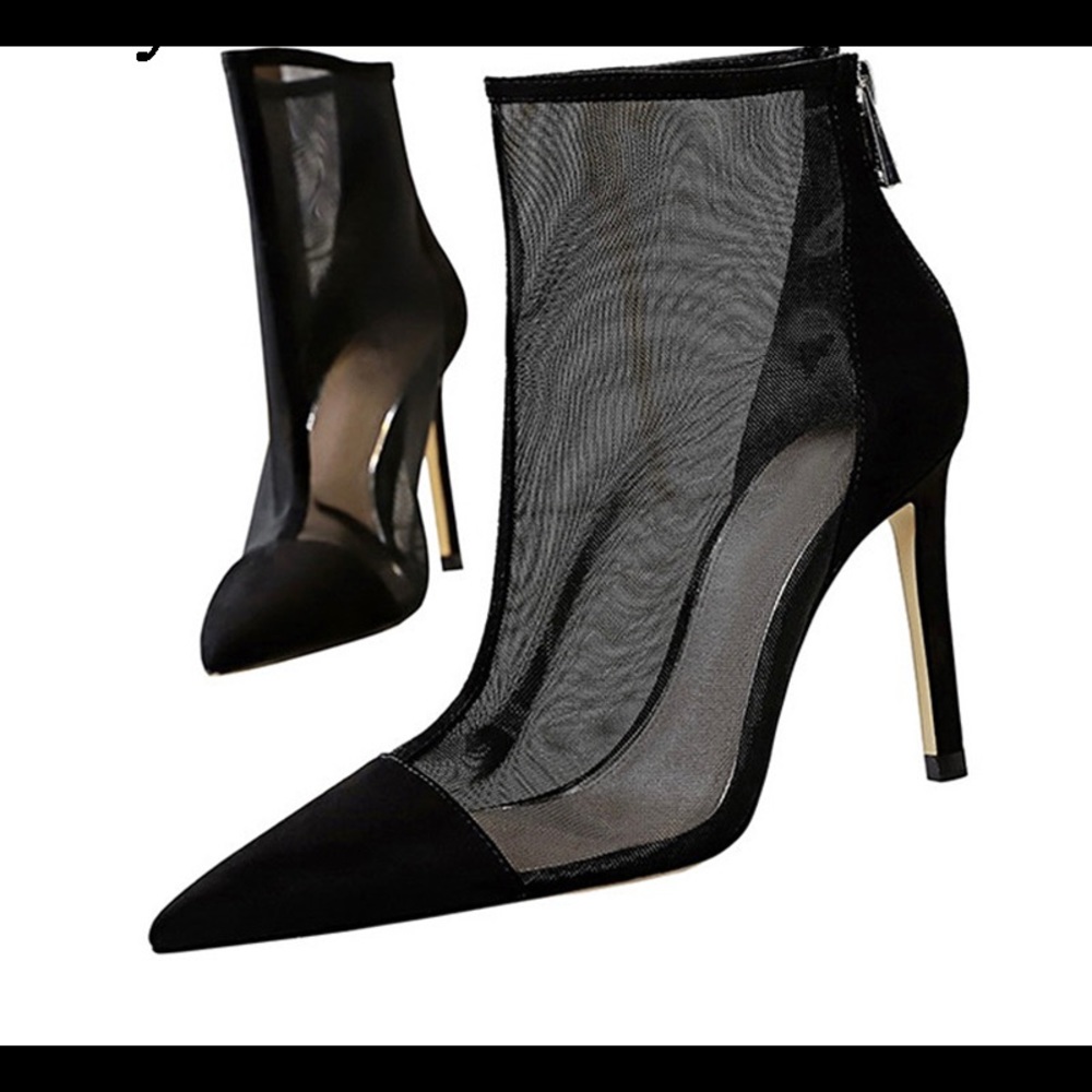 Zara Mesh Ankle Boots